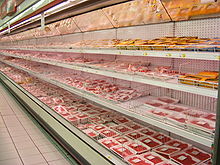 220px meat packages in a roman supermarket